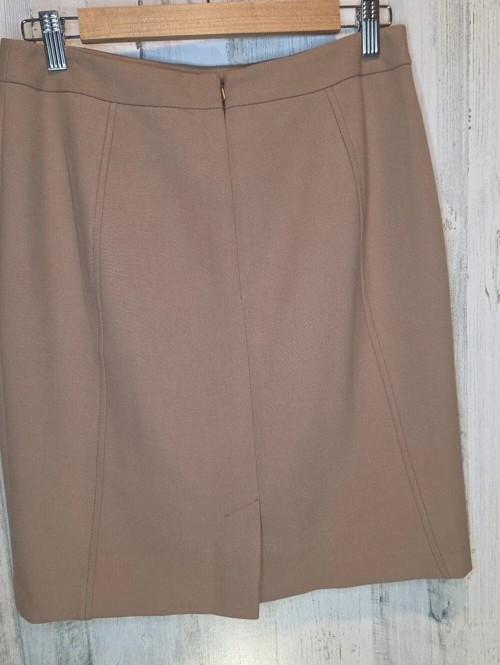 Halogen Brown Pencil Skirt Size 6 High Waist Stretch Career Office Y2K Classic